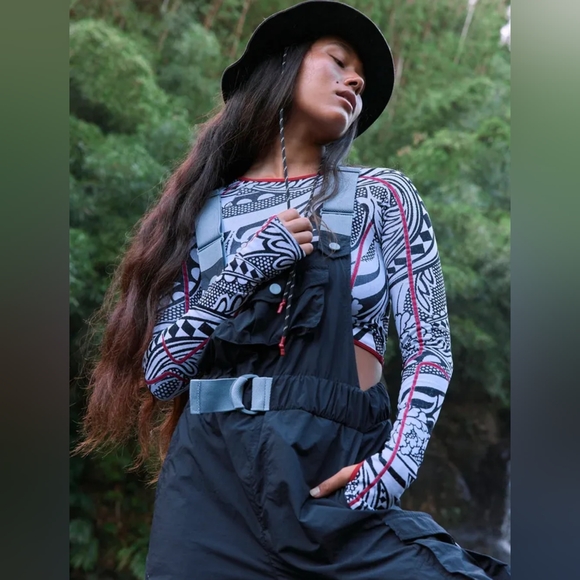 Free People Morning Meadow Nylon Waterproof Rain Jumpsuit One Piece S - Picture 5 of 16